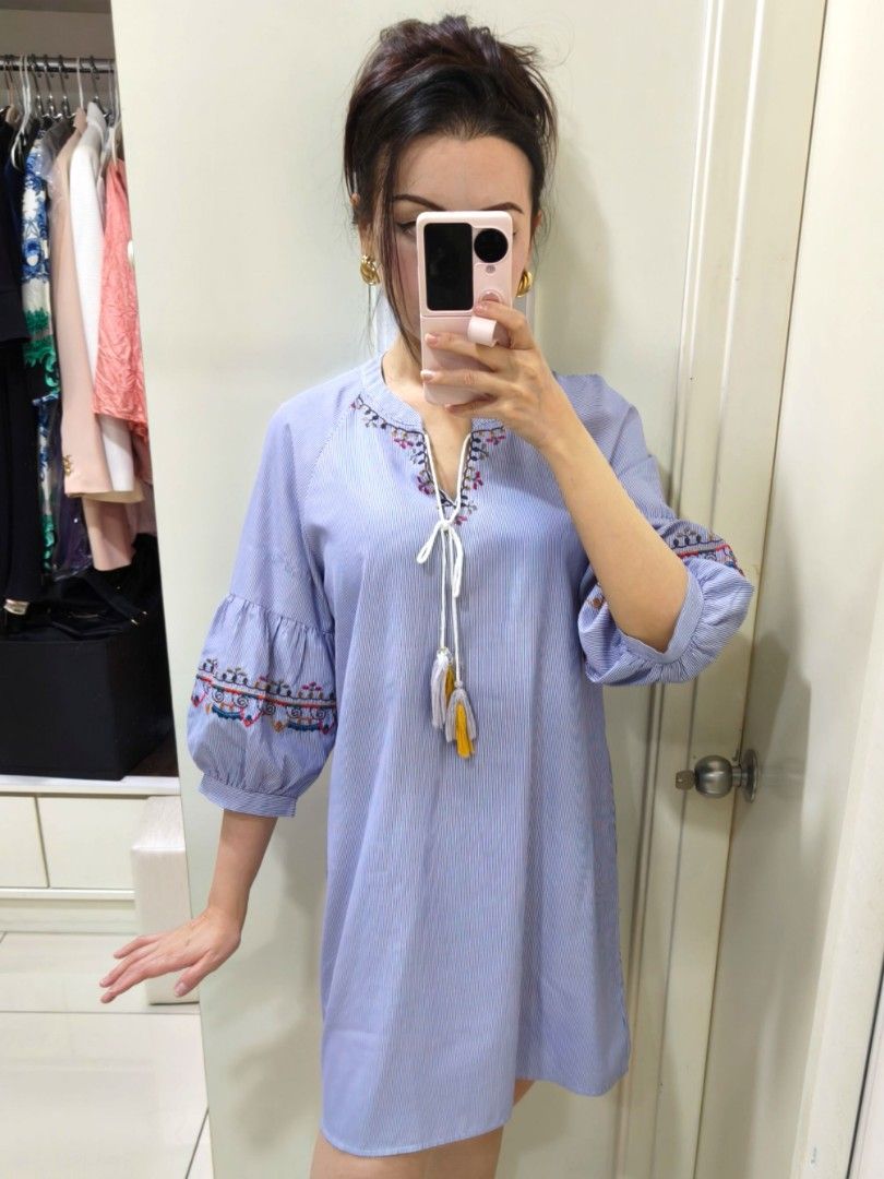 Tassel embroidered dress hotsell