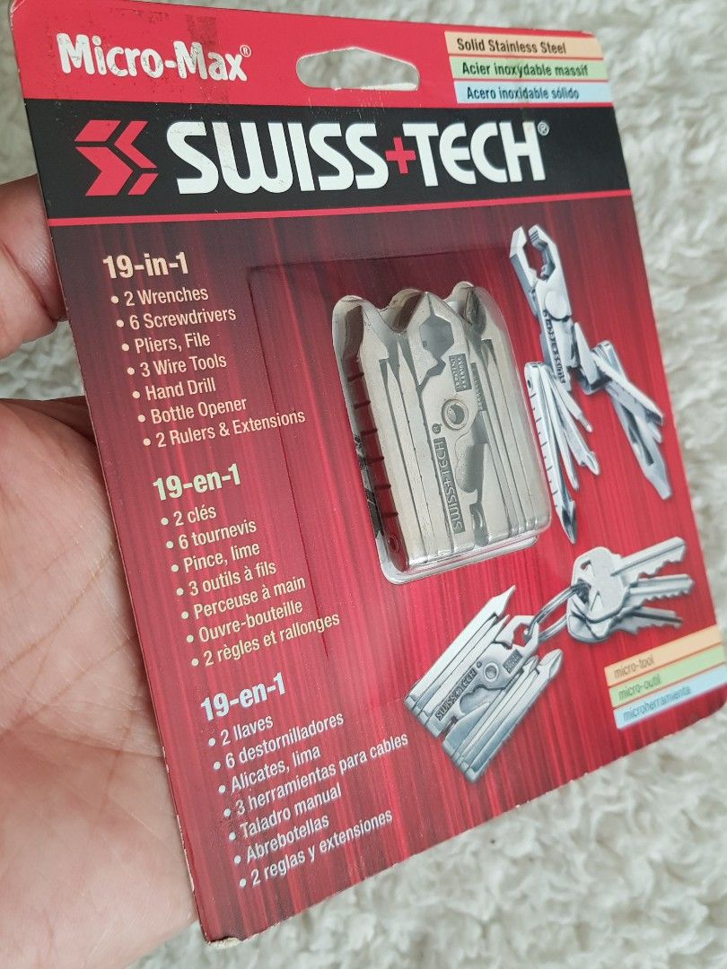  SWISS+TECH ST53100 Stainless Steel 19-in-1 Key Chain