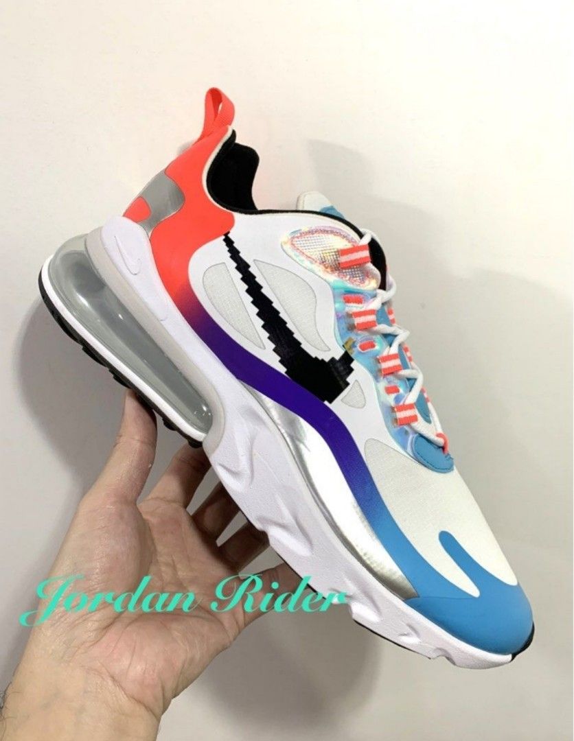 NIKE Air Max 270 React “Have A Good Game” 英雄聯盟遊戲像素全白水藍
