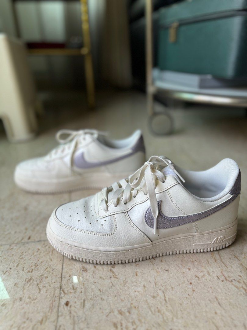 Nike Air Force 1 07 Women White Sail Oxygen Purple Size US 8