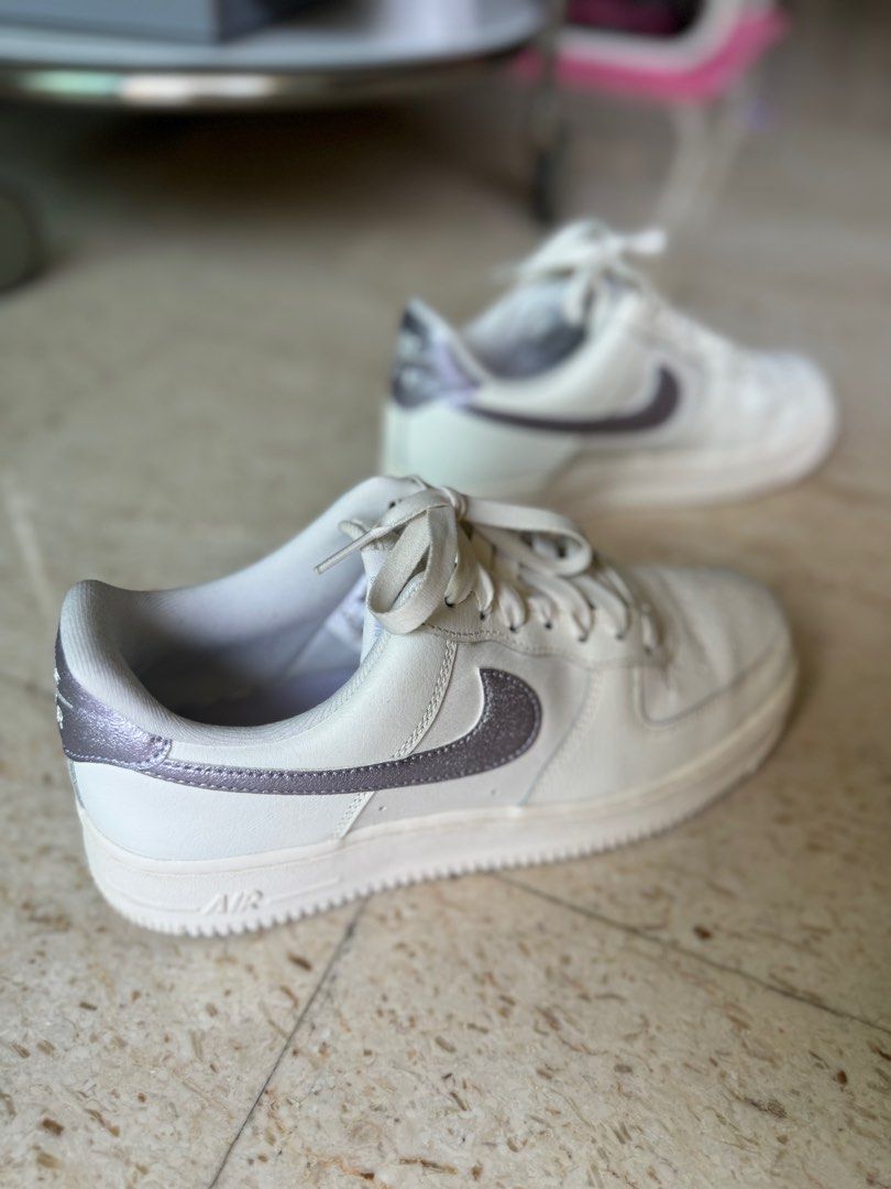 Nike Air Force 1 07 Women White Sail Oxygen Purple Size US 8