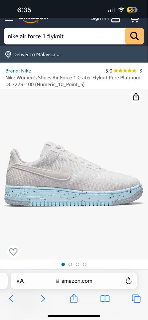Nike Air Force 1 Crater Flyknit Women Women s Fashion Footwear