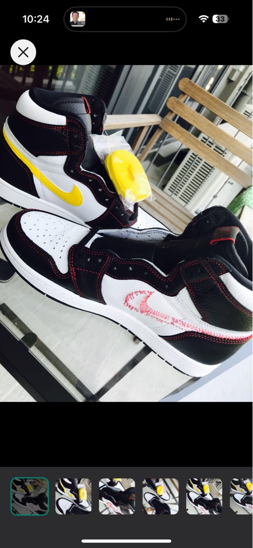 Air jordan 1 defiant tour yellow top
