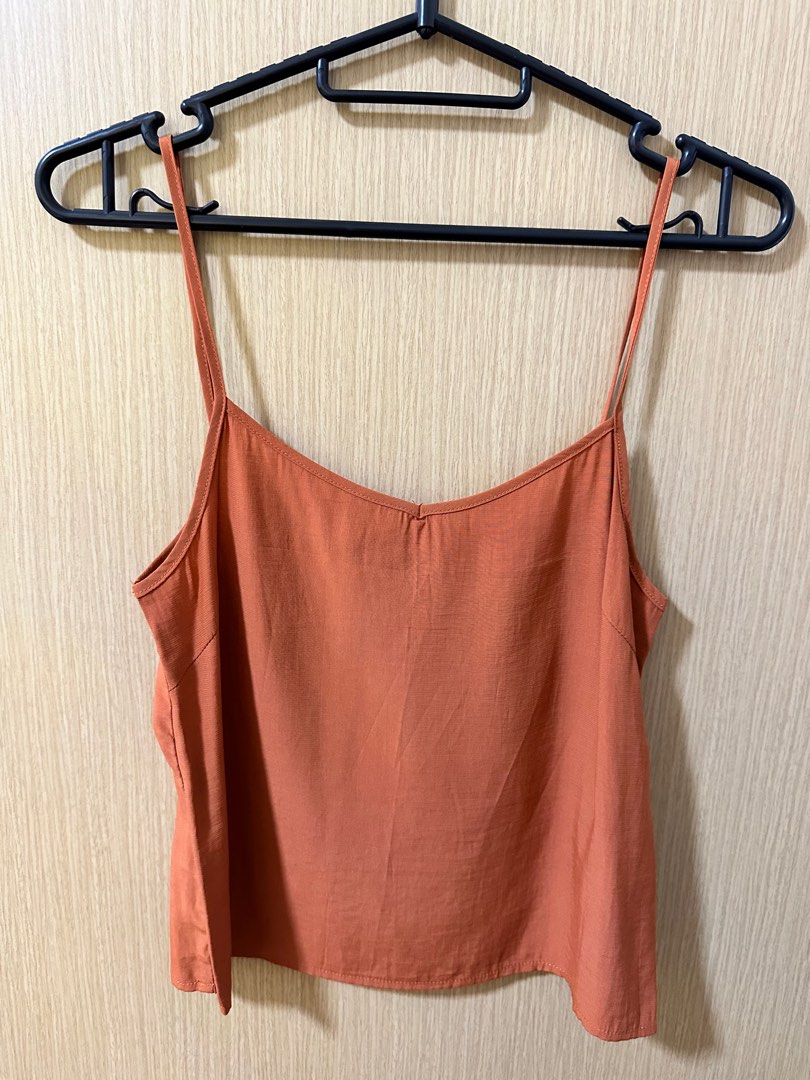 Orange spaghetti strap top Women s Fashion Tops Sleeveless on