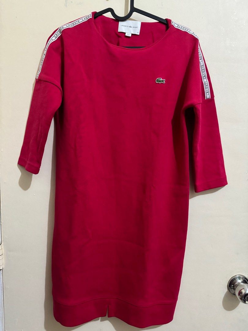 Original lacoste dress (Category: Dresses) located in Antipolo. Submitted by sallytab (Listing ID 1284354239, Image 3). Description: Lacoste dress color pink size 32 Fit dress.