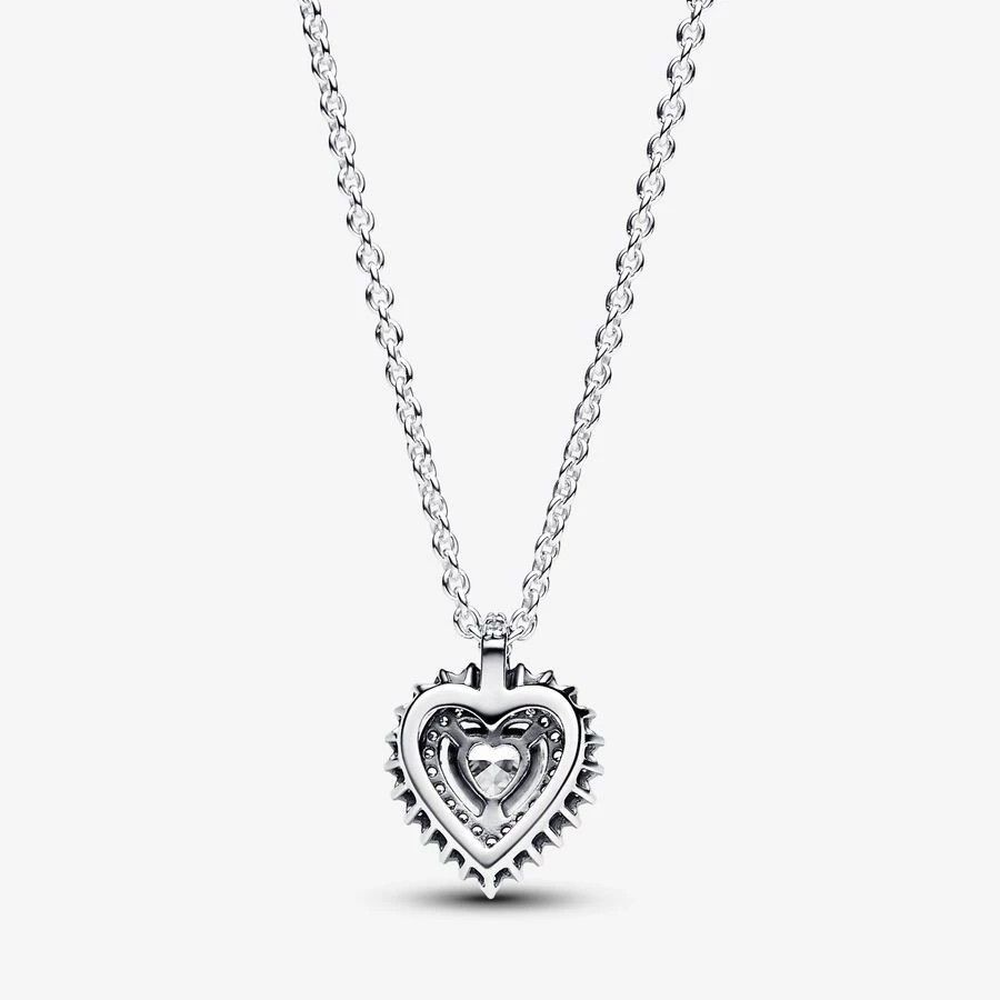 Pandora sparkling double heart halo necklace Women s Fashion Jewelry Organizers Necklaces on Carousell
