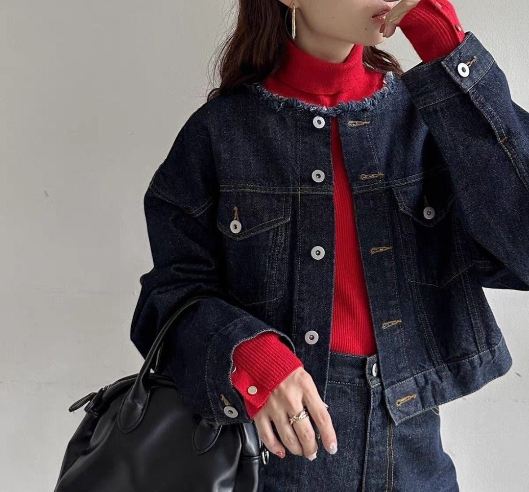 Preorder)Japan Brand DC Women Denim Jeans Jacket 预购日本女丹宁个性牛仔外套, Women's  Fashion, Coats, Jackets and Outerwear on Carousell