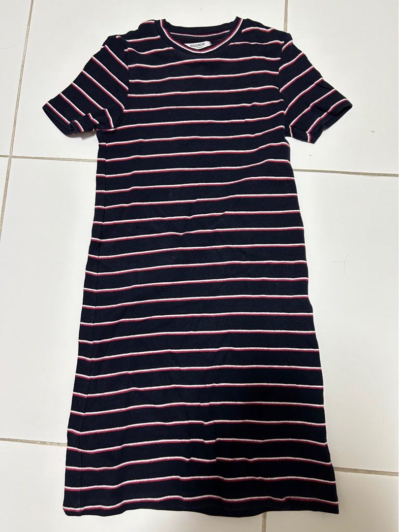 Pull and bear striped sales dress