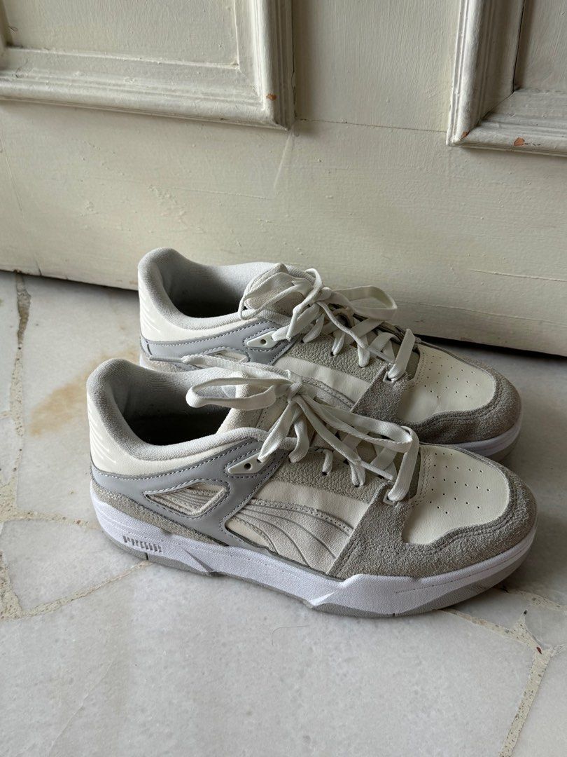 Puma leather white shoes best sale