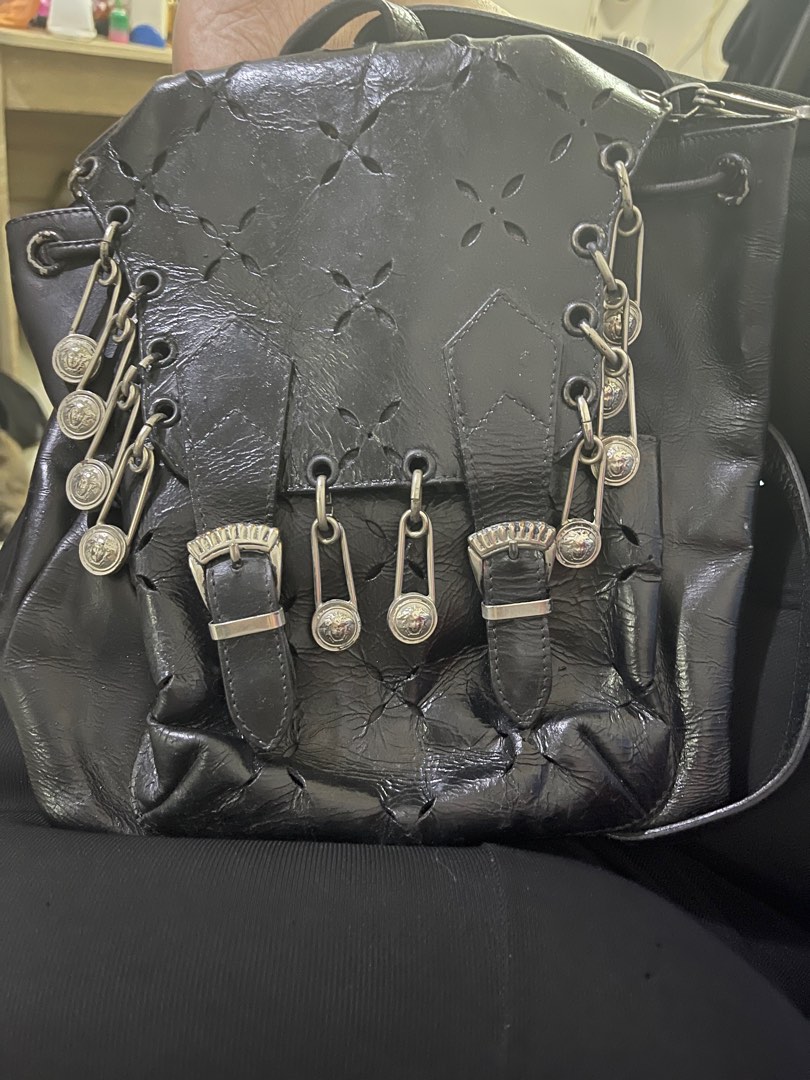Versace safety pin bag hotsell