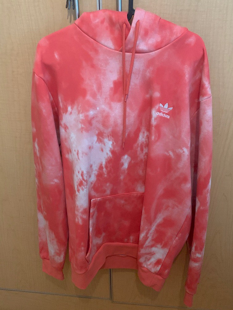 Salmon pink adidas hoodie top
