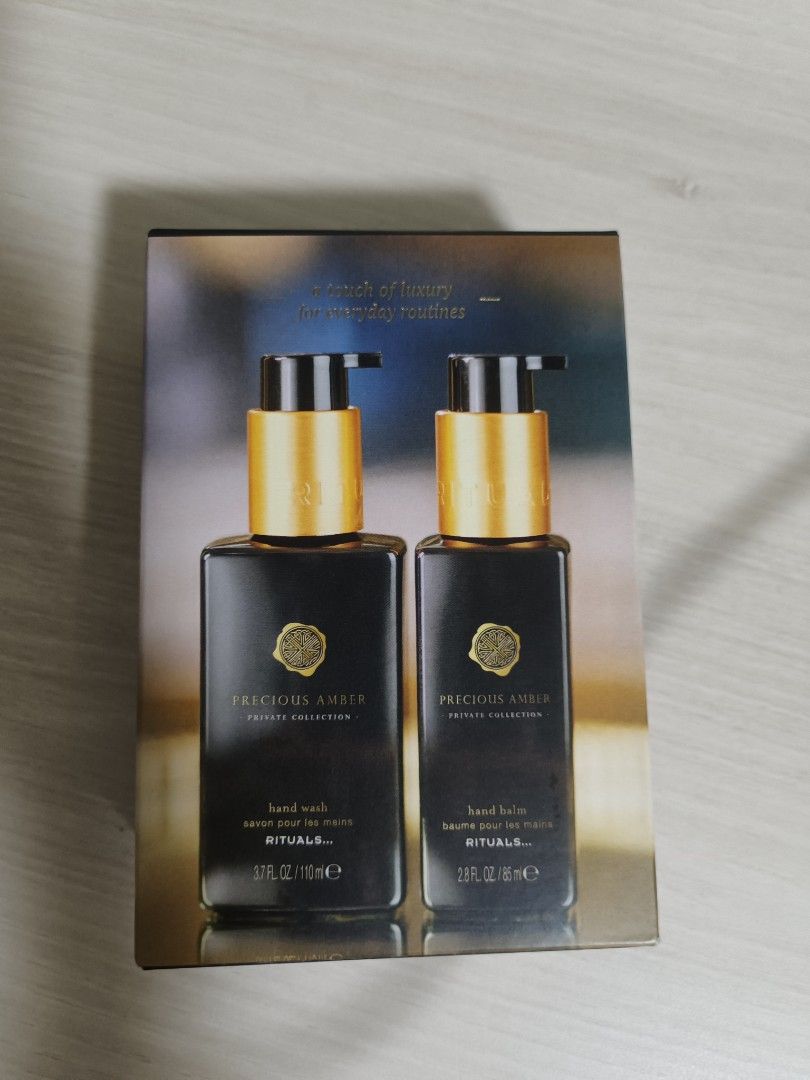 Rituals precious amber hand wash and hand balm set, Beauty & Personal Care,  Face, Face Care on Carousell