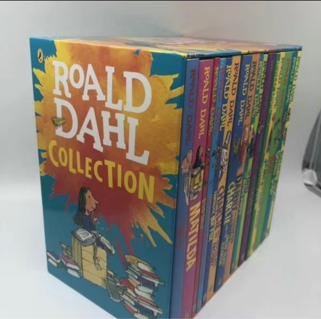 Roald Dahl Collection 現貨20册roald dahl Latest 20 books🚚|另有大size fullcolour  18 books Roald dahl - 羅爾德達爾英文原版系列(全集20冊)black 16/20 books whatapp 65932172  全新包膠封密, 興趣及遊戲, 書本
