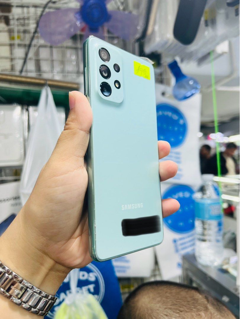 Samsung A73 5G 128gb (Category: Samsung) located in San Juan City. Submitted by javedsgadgetshop (Listing ID 1284307936, Image 3). Description: OPEN FOR INSTALLMENT VIA CREDIT CARD/GGIVES & SWAP/TRADE-IN! WE BUY AND SELL ( ANYKINDS OF UNIT BINIBILI PO NAMIN)! PTPA : Padelete po f bawal Read ❗️Onhand ‼️ Samsung A73 5G •128gb •NTC Variant •Good batt health •Factory Unlock •95% Smoothness •No hidden issue | No Repaired •100% Authentic | Not Refurbis