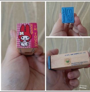 Sanrio My Melody Keep in Touch Wooden Stamp '94 vintage