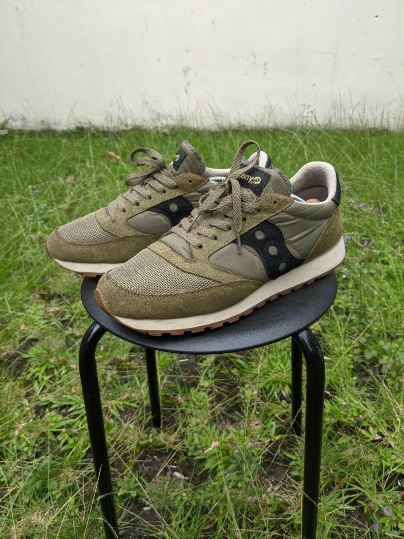 Saucony Jazz Vintage Olive Black not new balance nb nike vans h2o comeback kid turnstile adidas Size 12 46.5 30cm Kondisi 8.5 10 With og box