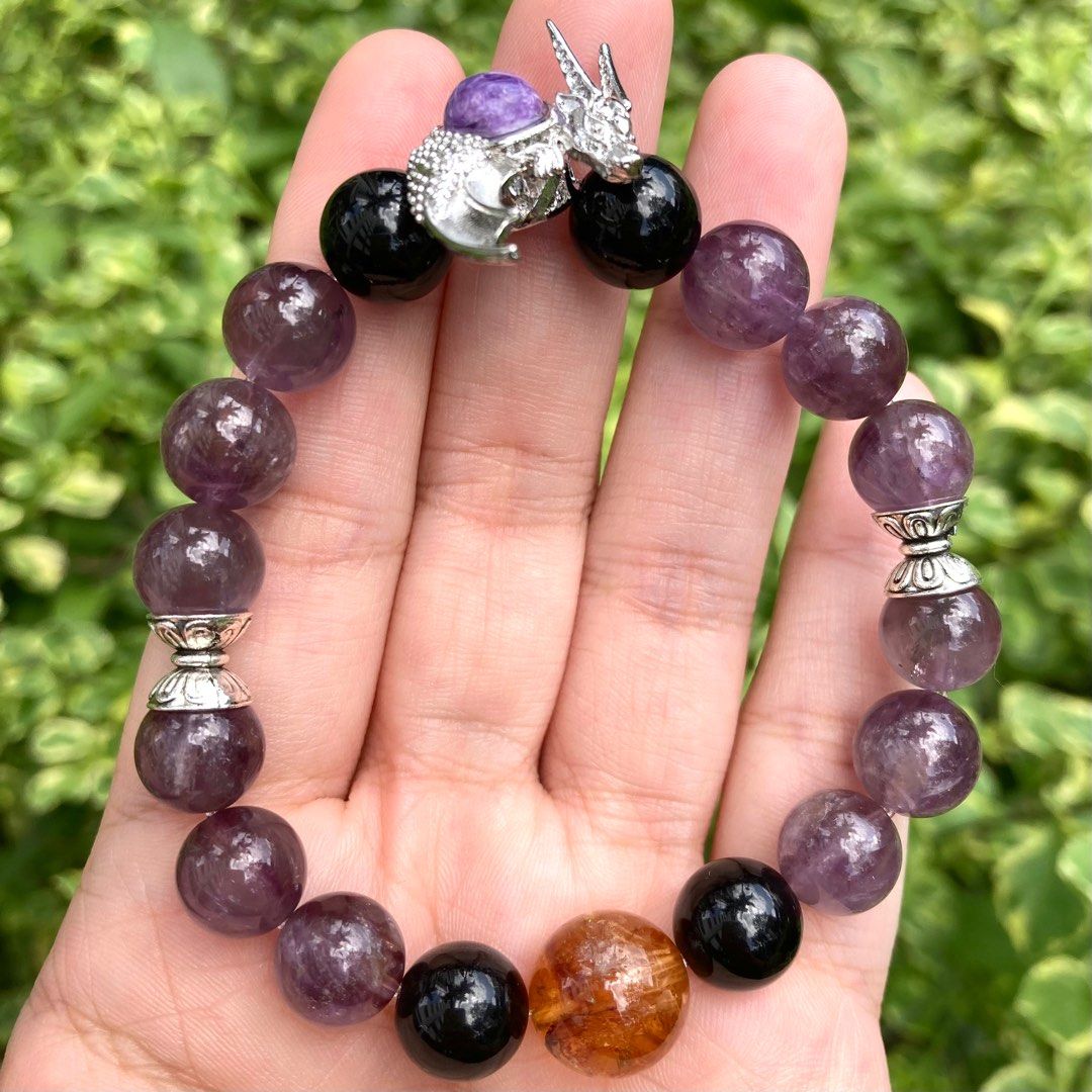Citrine bracelet with dragon sign online