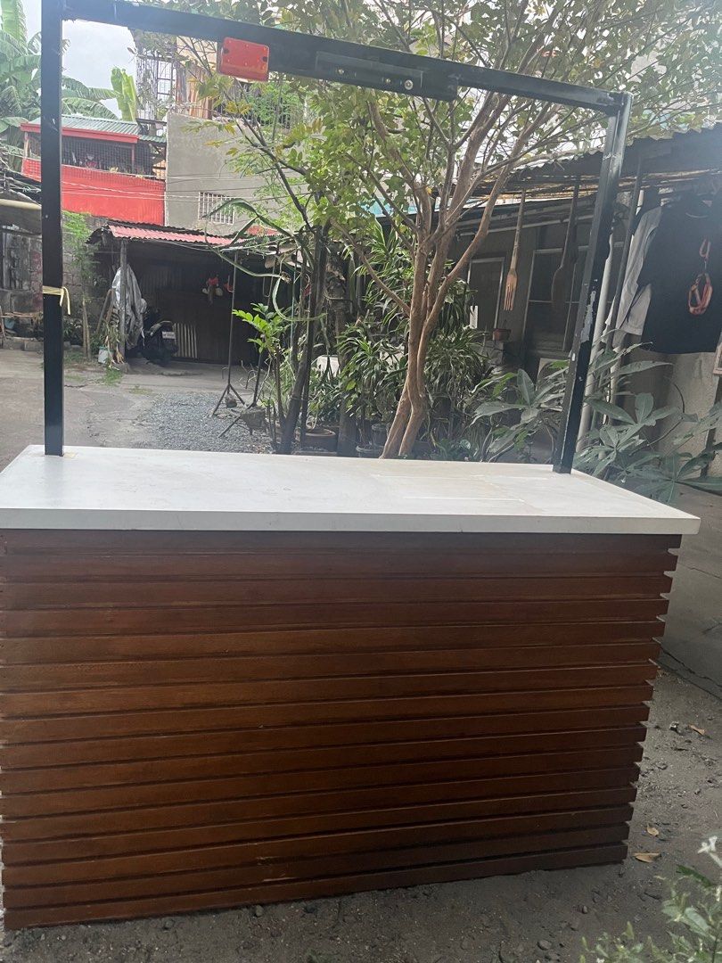 Kiosk/Stall Stand and Cabinet (Category: Shelves, Cabinets & Racks) located in Valenzuela. Submitted by pohchaishop (Listing ID 1284423124, Image 2). Description: Stall Stand (with electric outlet for screen monitor/tv) Size: W-24” L-59” H-36” (cabinet) 38.5” (metal bar) Cabinet Size: W-20” L-61.5” H-33.5” .