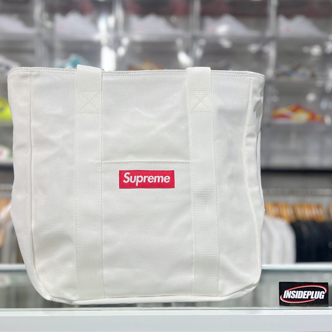 Supreme canvas sale tote white