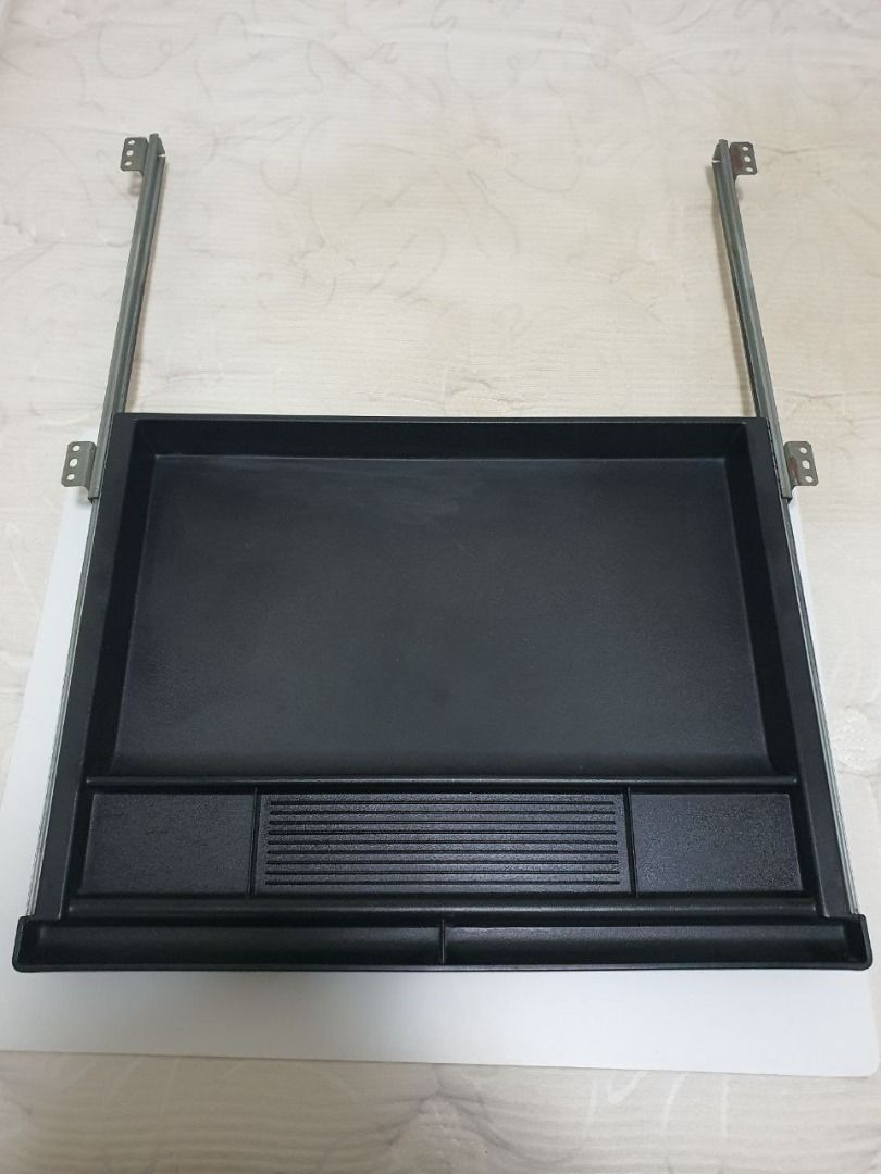 Table Undertray (Category: Tables & Sets) located in Singapore. Submitted by ainiastrat (Listing ID 1284500682, Image 2). Description: Sliding table undertray, ideal for stationery or storage of small items under most tables. See 2nd picture to see full extent of sliding. Available: 2 pcs Asking price: S$ 5 each. Price negotiable. DM if you have any questions!.
