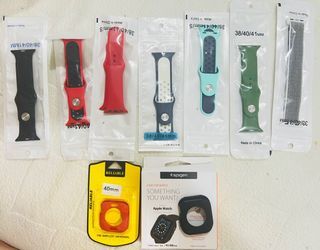 TAKE ALL! Apple Watch 7 Straps & 2 covers (sz 38,40,41mm)