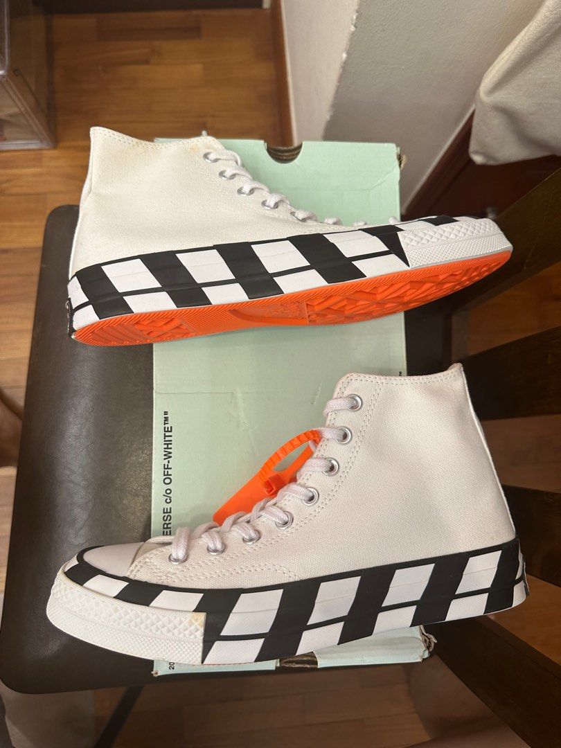 UK 7.5 BNDS Converse Off White Chuck 70 White Men s Fashion