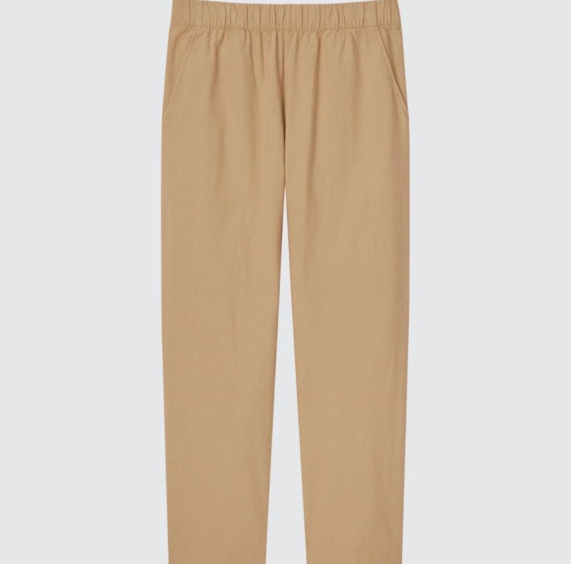 Uniqlo Cotton Relaxed Ankle Pants, Women's Fashion, Bottoms, Other Bottoms  on Carousell