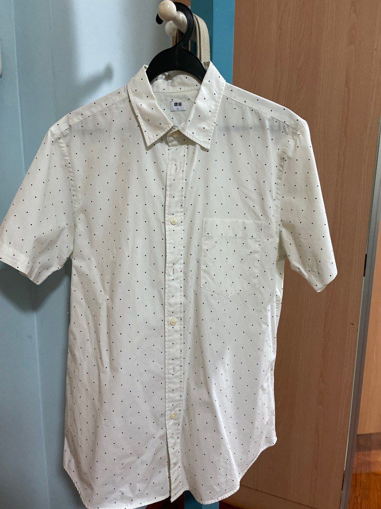 White collar clearance short sleeve shirt