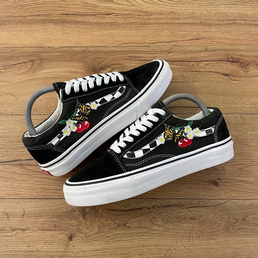 Vans deals checker floral