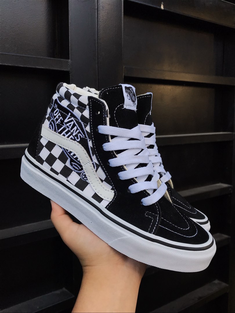 Vans sk8 hi deals checkerboard patch