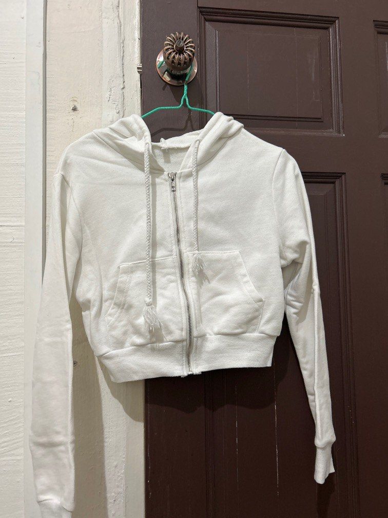 White best sale cropped jacket