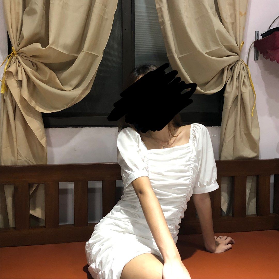 white dress (Category: Dresses) located in Pasig City. Submitted by _heysissy (Listing ID 1284551766, Image 1). Description: can fit xs-s.