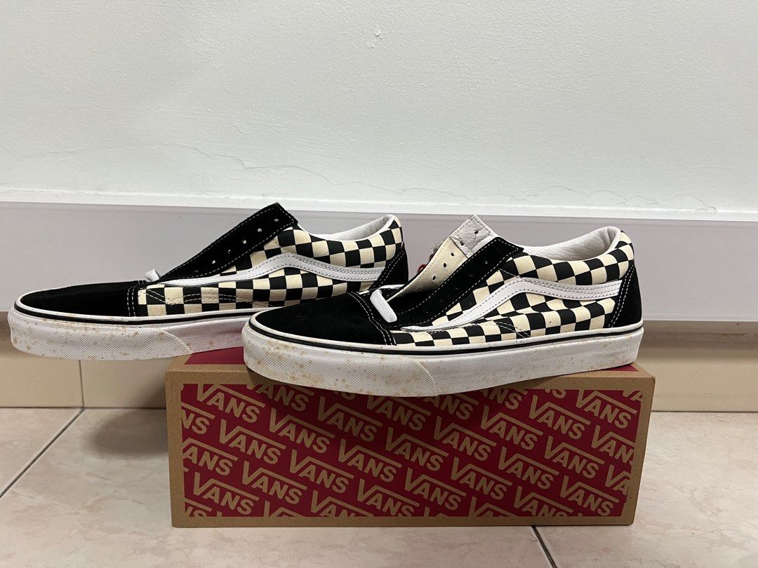 Checkerboard and black clearance vans