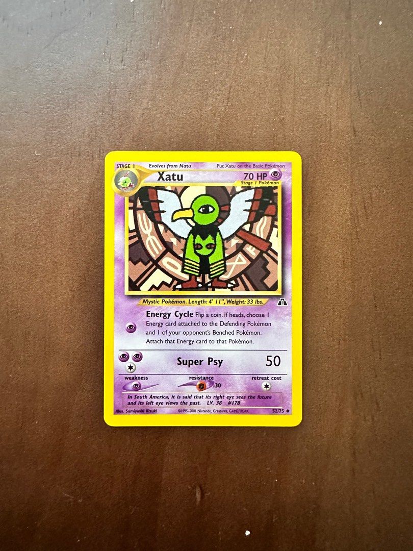 Xatu 52/75 Uncommon Pokemon Card, Hobbies & Toys, Toys & Games on Carousell Xatu 52/75 Uncommon Pokemon Card, Hobbies & Toys, Toys & Games on Carousell