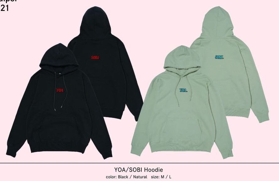 YOASOBI官方正版週邊】YOA/SOBI Hoodie (Black) 黑色帽T (M號/L號