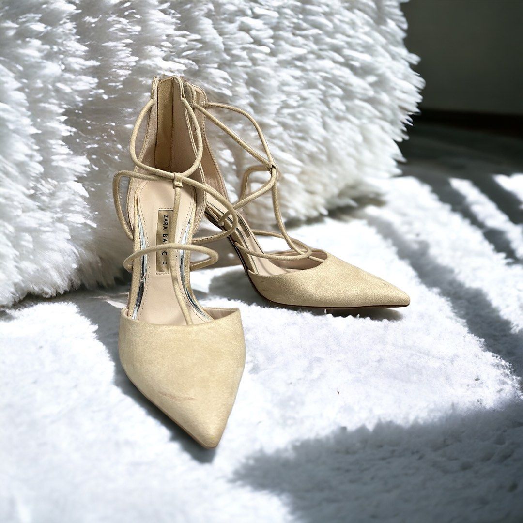 Zara brand new beige high heels stilettos 39