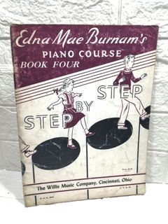 1960's Edna Mae Burnam's PIANO COURSE Book Four Step by Step Music Musical Instrument Tutorial Vintage Book