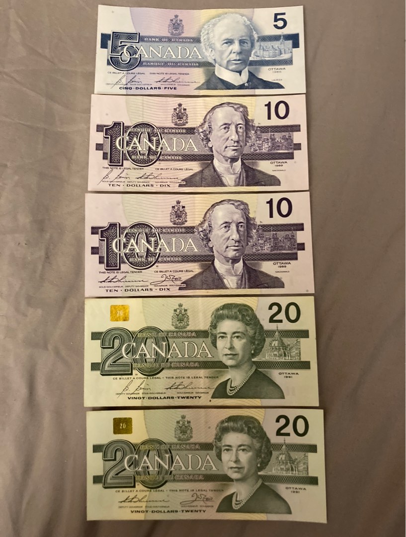 加拿大舊紙幣/ 加元/ 加幣/ 加紙/ 英女皇/ Bank of Canada / Canada dollars bank note 歡迎自由出價(  ♻️ 以物易物/ swap / exchange ), 興趣及遊戲, 收藏品及紀念品, 錢幣-