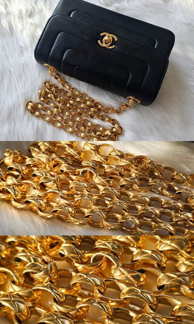 Gold chain chanel new arrivals bag