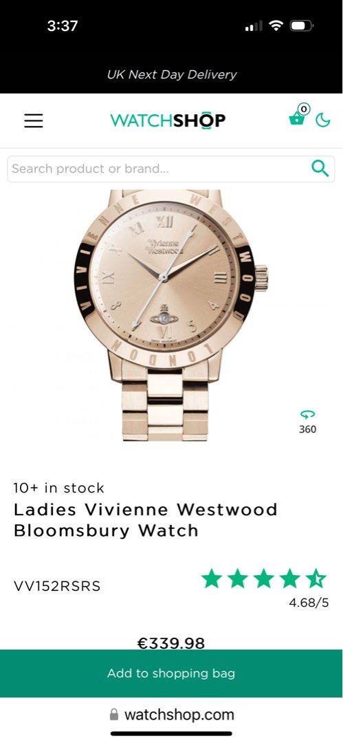 Vivienne westwood bloomsbury watch rose gold sales