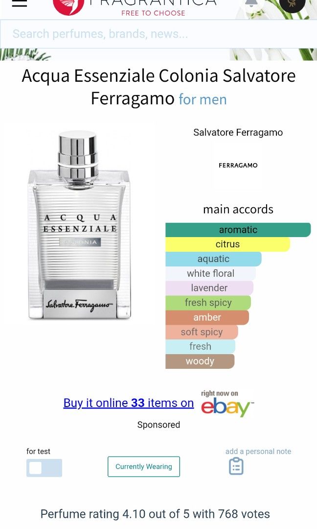Acqua Essenziale Colonia By Salvatore Ferragamo Aqua Essential