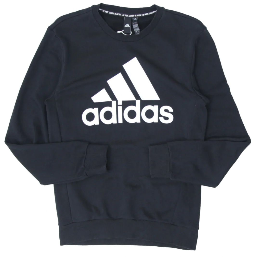 Adidas Logo Black Sweatshirt Men s Fashion Coats Jackets and