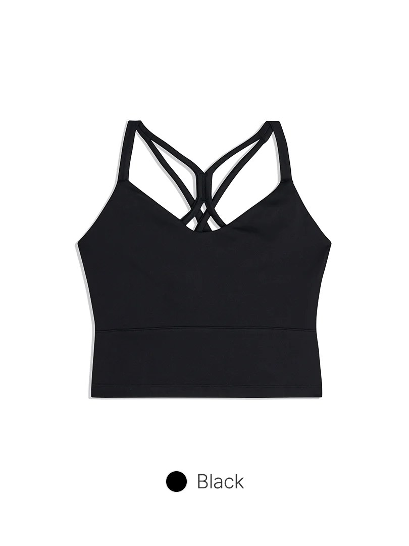 Andar Be-Free Twist Back Longline Bra (Black), Women's Fashion, Activewear  on Carousell