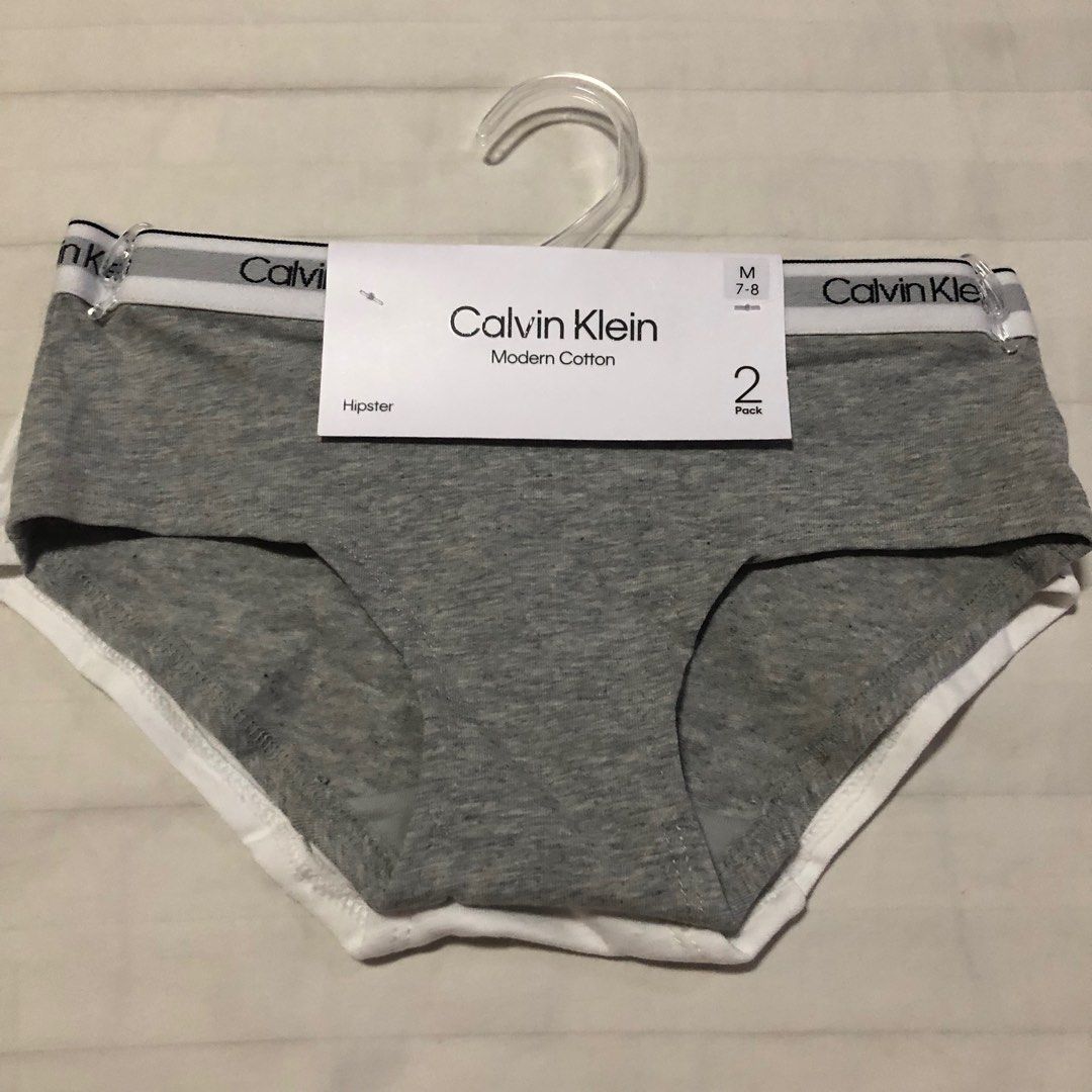 Calvin Klein Girls' Modern Cotton Hipster Panty, 2-Pack
