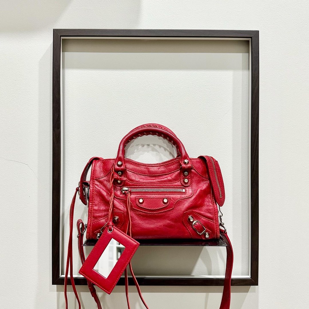 Balenciaga mini city bag red sale