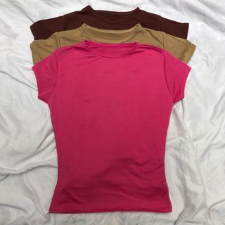 Barbie Pink basic top double lining basic shirt full length top shirt