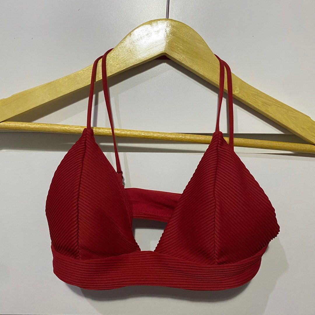 NEW WITH TAG FREEONG Bikini HnM H&M Top Bralette Bra Beha BH Swimwear  Swimsuit Red