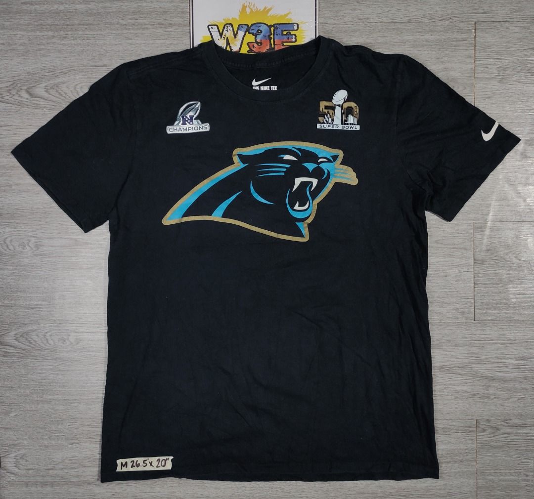CAROLINA PANTHERS 2015 NFC CHAMPIONS BACK HIT MEDIUM BLACK SHIRT NIKE Men s Fashion Tops Sets Tshirts Polo Shirts on Carousell