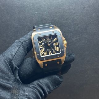 Cartier santos deals gold mens watch