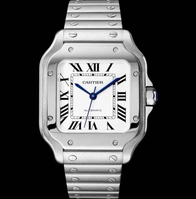 Cartier Santos medium white wssa0029